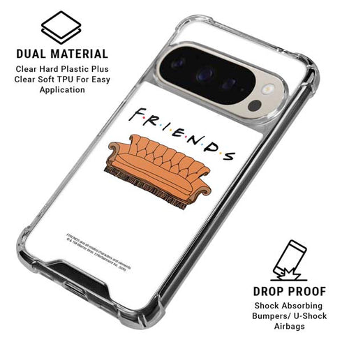 Warner Bros FRIENDS Couch Pixel 9/9 Pro Clear Case